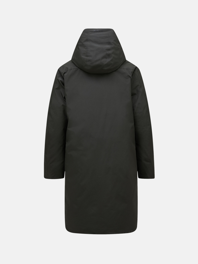 Rejork Men's Long Winter Coat Hooded Warm Quilted Jacket