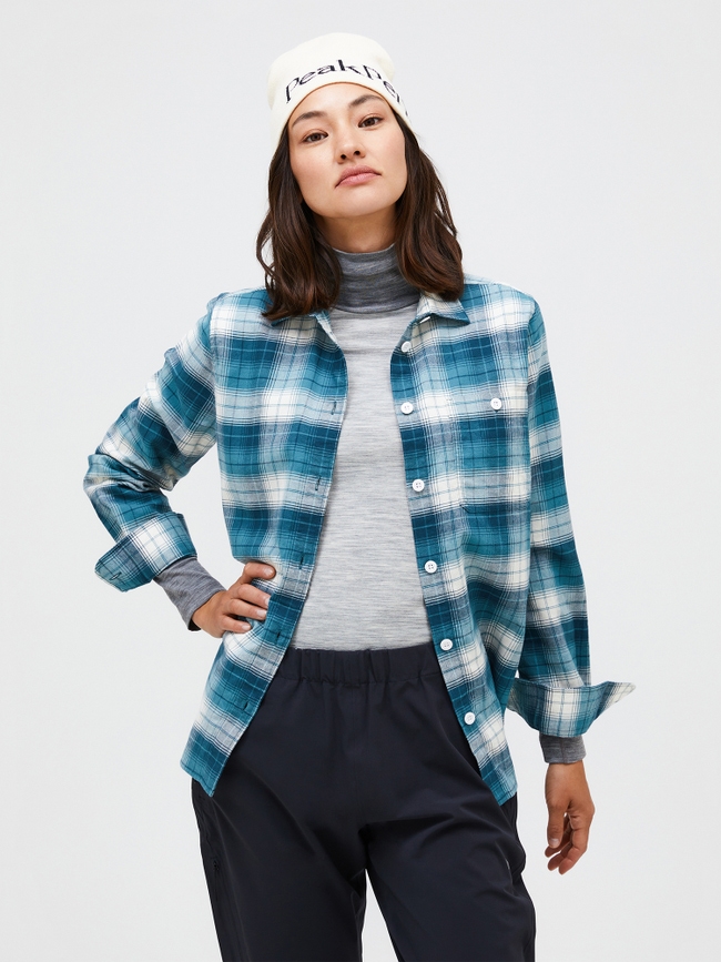 Cotton Flannel Shirt Women Peak Performance